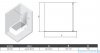 New Trendy Nesta Black parawan nawannowy ze wspornikiem prostopadłym 60x150 cm szkło przejrzyste P-0198-WP